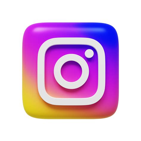 Concept Of Social Networks Instagram Icon 3d Render 12068415 Png