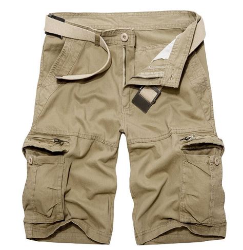 elonglin men s cropped cargo summer combat shorts casual cotton outdoor work shorts multi pocket