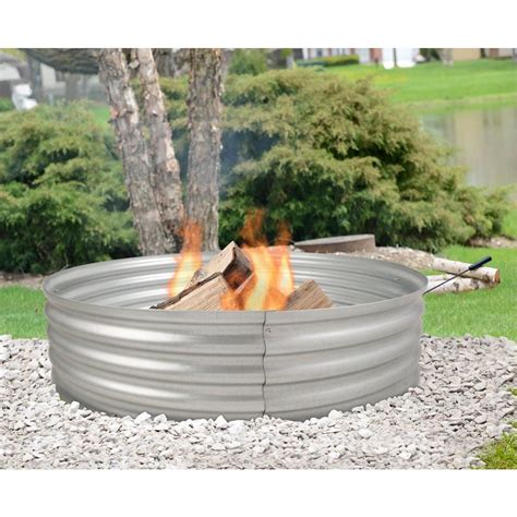Diameter log hoop, is more uniflame's 36 in. Pleasant Hearth Infinity 36 in. x 13 in. Round Galvanized ...