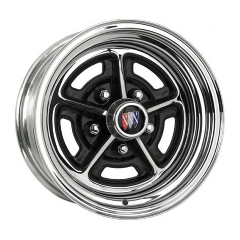 American Steel Wheel Buick Rallye Chrome Steel With Black 8x14 Et0