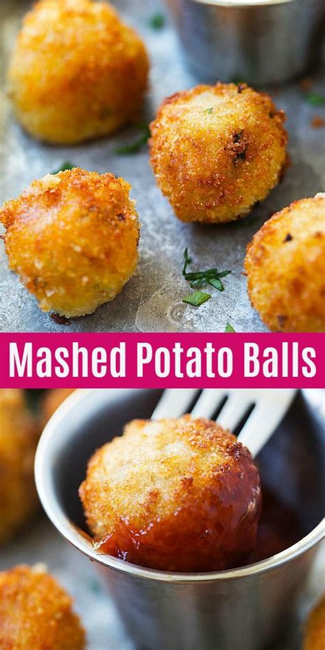 Mix in the bacon, scallions and cheese. Mashed Potato Balls - crispy fried mashed potato balls ...