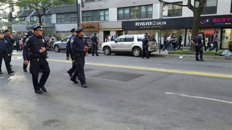 Nypd Officers On Foot Patrol Mobilize For A Large Scale Mayday Protest