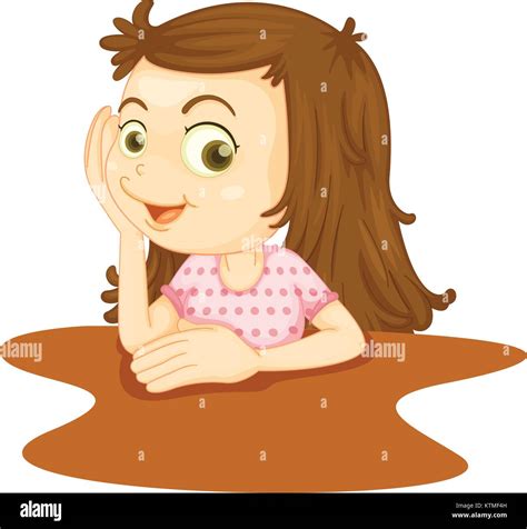 Female Leaning On Table Stock Vector Images Alamy