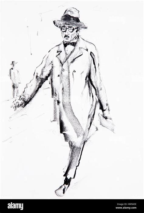 Portrait De Fernando Pessoa 1888 1935 Ecrivain Critique Et Poete
