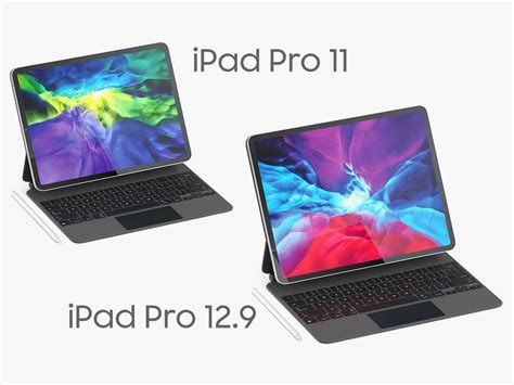 Apple Ipad Pro 11 Inch And 12 Inch And Magic Keyboard 2020 3d Model
