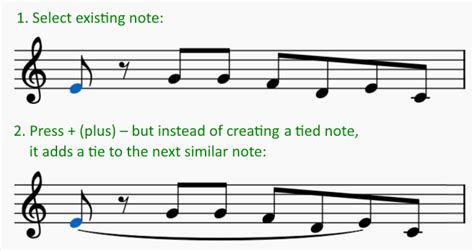 Tie Shortcut Doesnt Work On Existing Notes Musescore