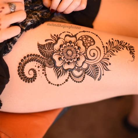 Mehndikajoeyhenna Henna Tattoo Designs Thigh Henna Henna Drawings