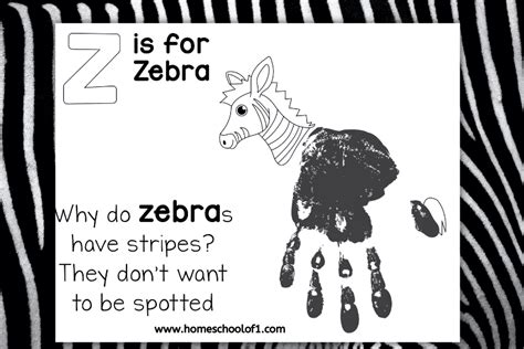 Letter Z Handprint Craft Z Is For Zebra