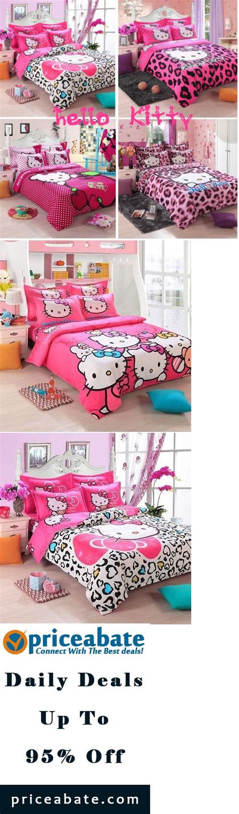 It was hard finding a hello kitty comforter set that would fit a queen size bed, but this comforter full fits just right. #priceabatedeals Hot Hello Kitty Bedding Duvet Quilt Cover ...