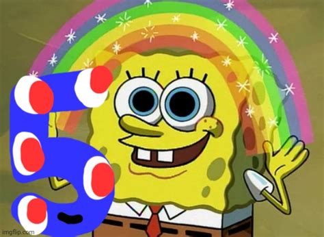 Endless Numbers 5 And Spongebob Squarepants Rainbow Imgflip