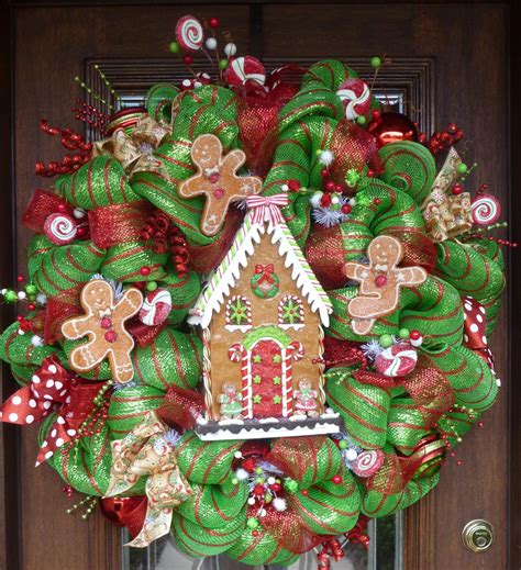 You can utilize objects that you already have in your home and simply not. 32 Deluxe Deco Mesh GINGERBREAD HOUSE CHRISTMAS Wreath