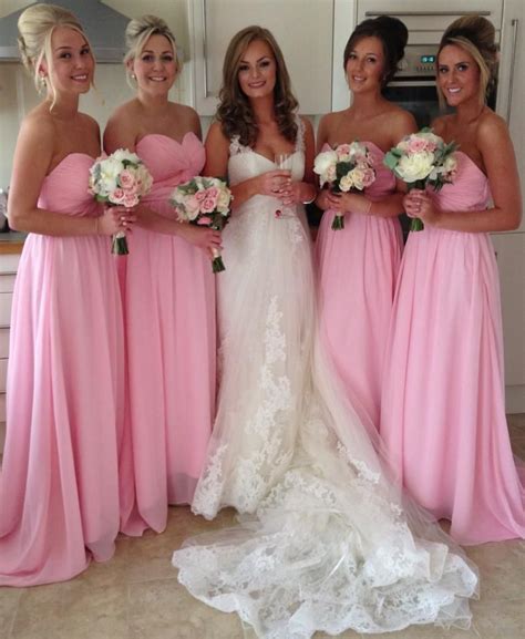 Bridesmaids And The Beautiful Bride And Bouquets Wedding Bridesmaids Dres Wedding