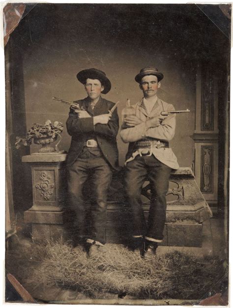 Ca 1885 Tintype Portrait Of Two Well Armed Western Gentlemen