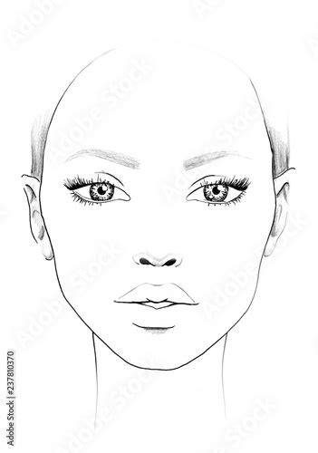 Makeup Face Blank Charts Coloring Chart Diy Mac Sketch Sketch Coloring Page