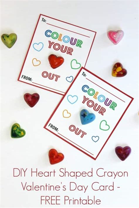 Love coloring page from st. Heart Shaped Crayon Valentines