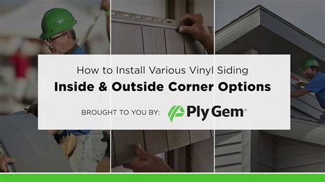 How To Install Various Vinyl Siding Inside And Outside Corner Options