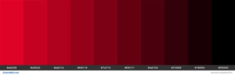 Shades Xkcd Color Cherry Red F7022a Hex Hex Color Palette Hex Colors Color Palette Design