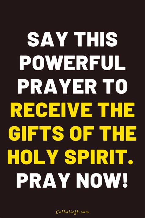A Powerful Prayer For The Ts Of The Holy Spirit Pray Now Power