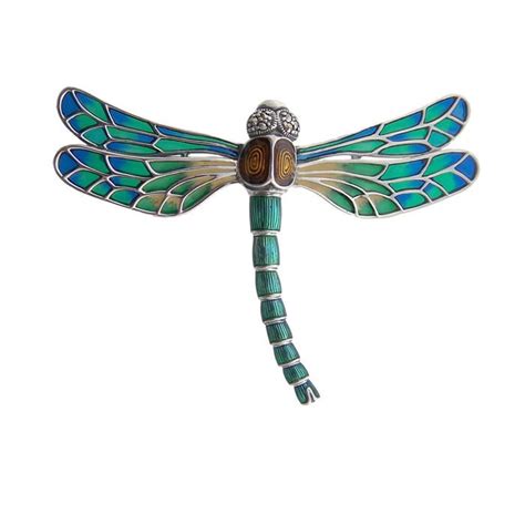 To count something as art nouveau id say you need about 75 of these markers to be checked. Sterling Silver Jewelled Art Nouveau Dragonfly Brooch