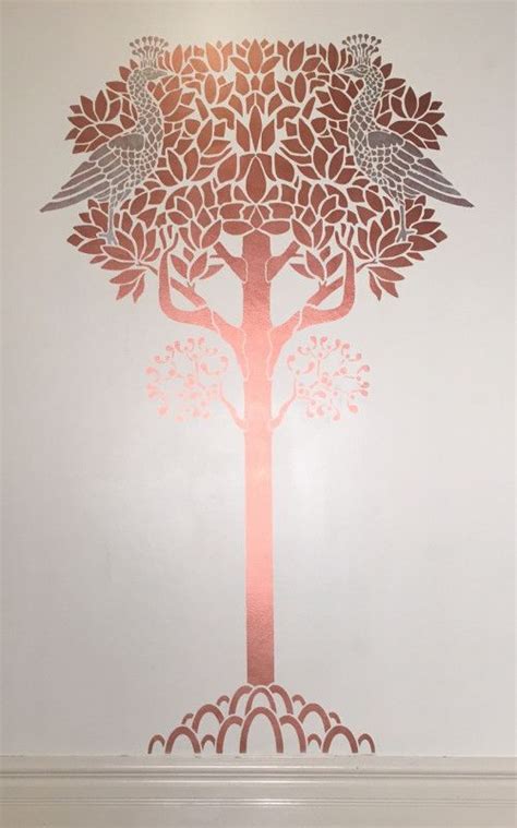 Check spelling or type a new query. Wall Stencil - Art Deco Tree with Birds - Over 6 ft tall - Large tree | Stencil wall art, Metal ...