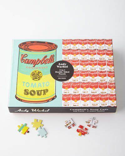 New (12) from $21.71 + free shipping. Andy Warhol Soup Cans 2-in-1 Double-Sided 500-Piece Puzzle ...
