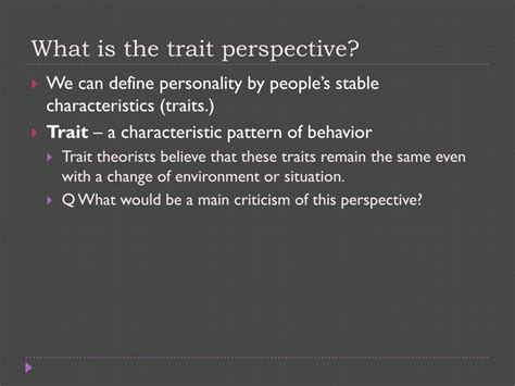 Ppt Trait Perspective Powerpoint Presentation Free Download Id2091056