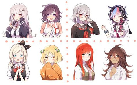 | short hair + glasses is my favorite combo original. SDR2 girls - alternate hairstyles : danganronpa