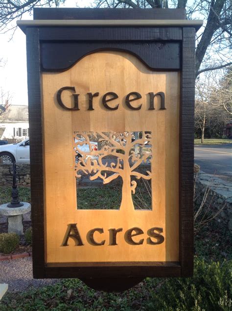 Green Acres Sign Mjl 2015© Outdoor Wood Signs Wood Signs Outdoor Wood