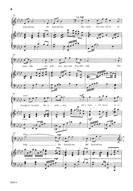 He Leadeth Me By Mary Mcdonald Octavo Sheet Music For Satb Choir