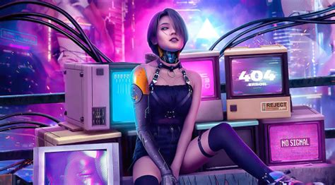 Cool Cyberpunk Cyborg Girl Wallpaper Hd Games 4k