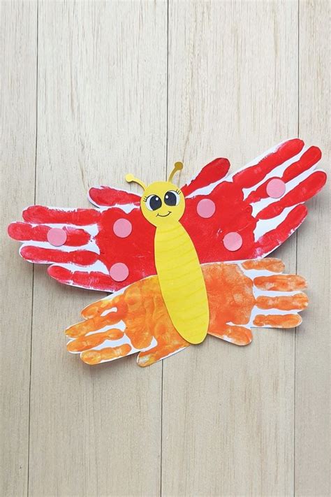 Easy Butterfly Handprint Craft For Kids Of All Ages In 2022 Handprint