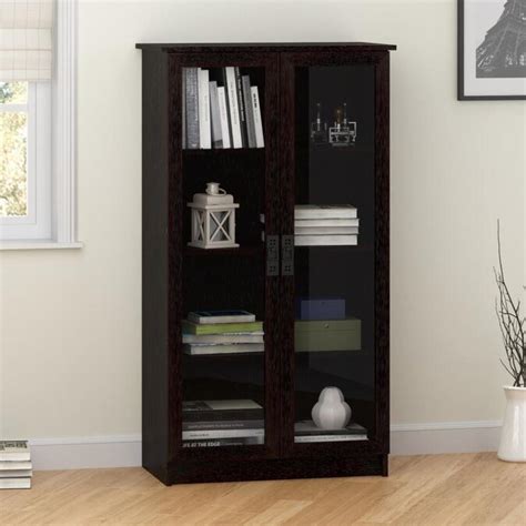 Ameriwood Home Quinton Point Black Forrest 4 Shelf Bookcase In The