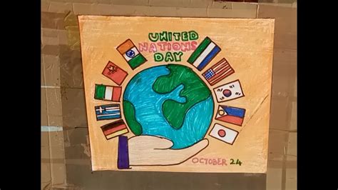 United Nations Day Drawing United Nations Day Chart Poster Drawing