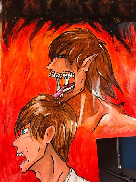 Art Eren Yeager The Attack Titan Attack On Titan Amino