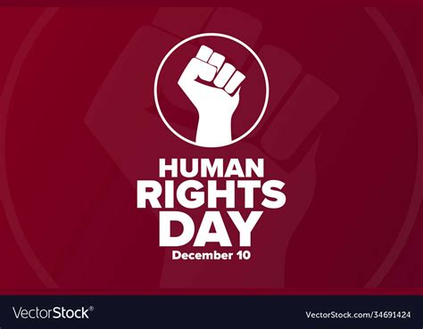 Human Rights Day December 10 Holiday Concept Vector Image