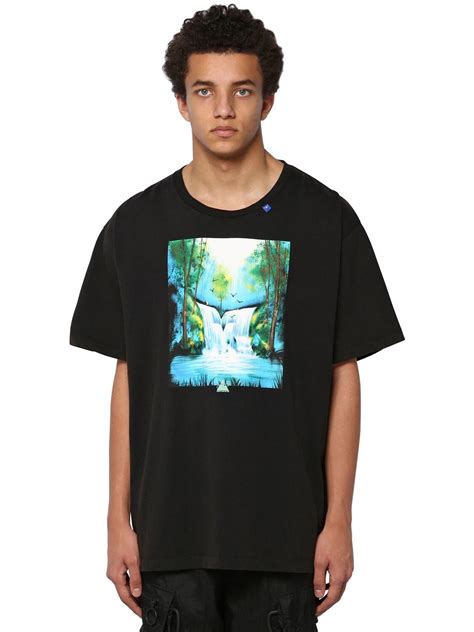 Off White Co Virgil Abloh Oversize Waterfall Print Cotton T Shirt In