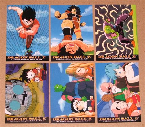 In the series, the saiyans from universe 7 are a naturally aggressive warrior race who were supposedly striving to be the strongest in the universe, while the saiyans from universe 6 are protectors. Dragon Ball Z Series 1 (Artbox 1996) - Single Cards