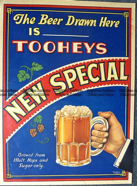 Antique Print Tooheys Beer Poster Advertisement C1931 Ref No 238