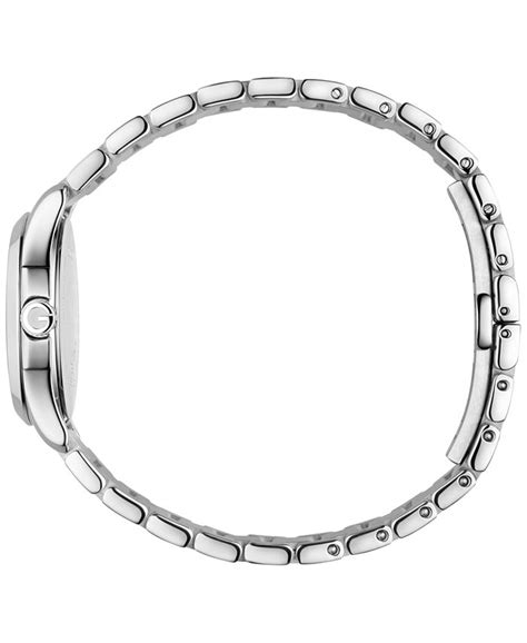 Gucci Womens Swiss G Timeless Stainless Steel Bracelet Watch 27mm
