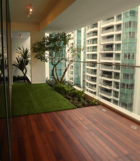 Apartments Apartment Balcony Decking Emerald Green Fiber Rug Dual Yarn
