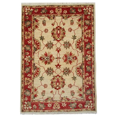 Handmade Floral Rug Small Beige Carpet Oriental Wool Rugs For Sale For