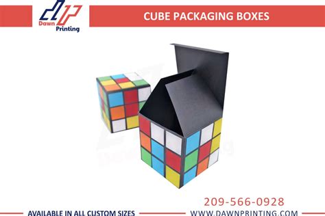 Custom Cube Boxes Cube Packaging Boxes Dawn Printing