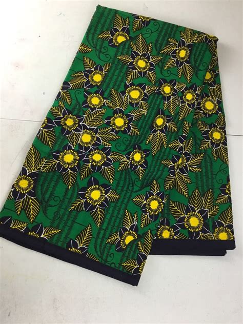 Green African Fabric African Prints Ankara Fabric African Etsy