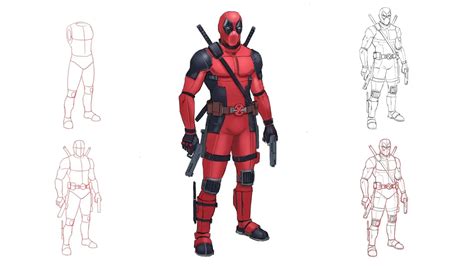 Share 145 Deadpool Drawing Easy Full Body Super Hot Vn