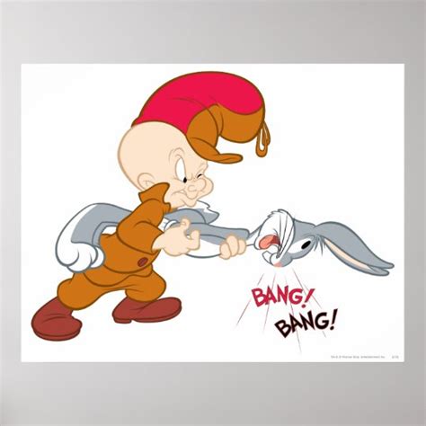 Elmer Fudd™ And Bugs Bunny™ Poster