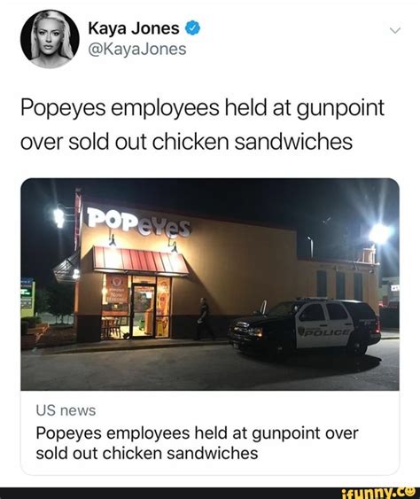 Popeyes Employees Held At Gunpoint Over Sold Out Chicken Sandwiches Us