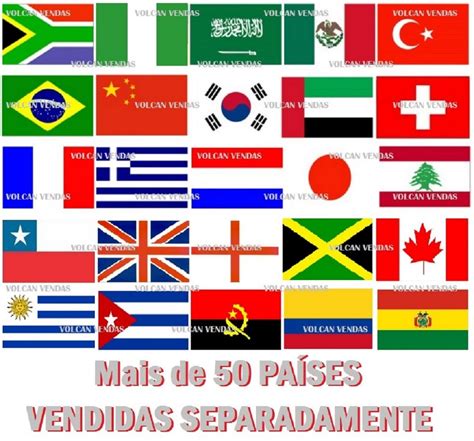 Kit 9 Bandeiras Países 1 50m X 90cm A Escolher Nações País Mercado Livre
