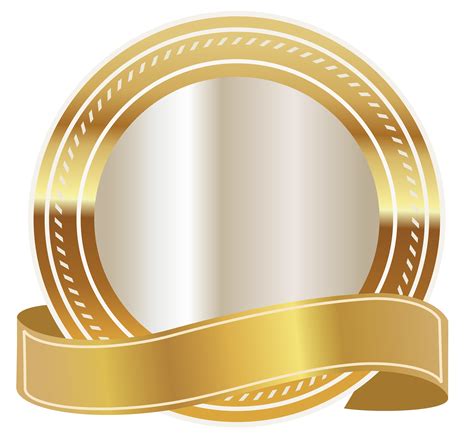 Gold Seal with Gold Ribbon PNG Clipart Image | Ribbon png, Gold ribbon png, Gold ribbons