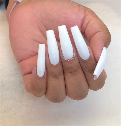 Plain White Acrylic Nails