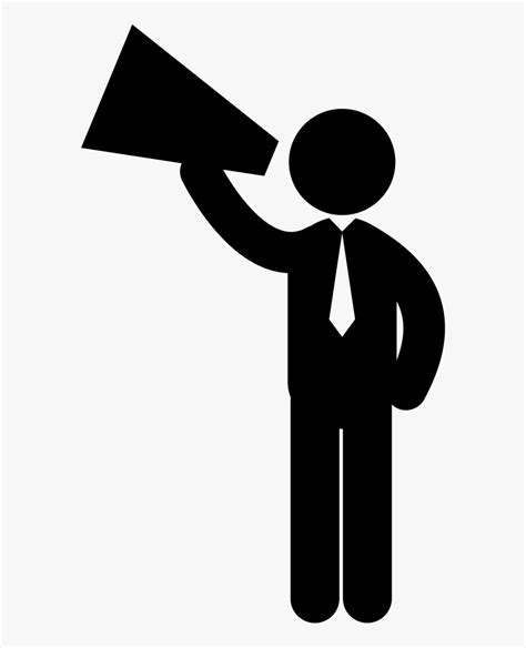 Man Speaking By A Speaker Man Speaking Icon Png Transparent Png